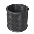 LeisureMod Meadow Fiberstone and MGO Clay Round Planter Black 11