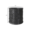 LeisureMod Meadow Fiberstone and MGO Clay Round Planter Black 11
