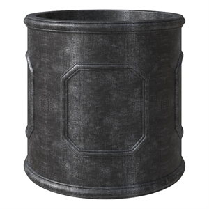 LeisureMod Meadow Fiberstone and MGO Clay Round Planter Black 11&quot