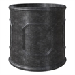 LeisureMod Meadow Fiberstone and MGO Clay Round Planter Black 11