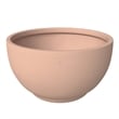 LeisureMod Grove Fiberstone and MGO Clay Round Planter Brown 6 Inch
