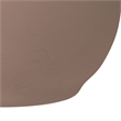 LeisureMod Grove Fiberstone and MGO Clay Round Planter Brown 6 Inch