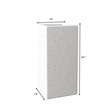 LeisureMod Terra Fiberstone and MGO Clay Tall Square Planter Dotted White 20