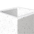 LeisureMod Terra Fiberstone and MGO Clay Tall Square Planter Dotted White 24