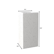 LeisureMod Terra Fiberstone and MGO Clay Tall Square Planter Dotted White 24