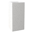 LeisureMod Terra Fiberstone and MGO Clay Tall Square Planter Dotted White 24