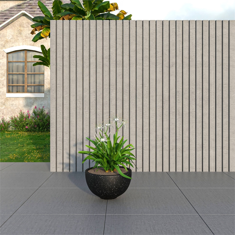 LeisureMod Iris Fiberstone and MGO Clay ROund Planter Black 7