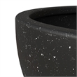 LeisureMod Iris Fiberstone and MGO Clay ROund Planter Black 7