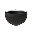 LeisureMod Iris Fiberstone and MGO Clay ROund Planter Black 7