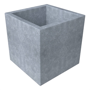 LeisureMod Fern Square Fiberstone and MGO Clay Planter Gray 20&quot