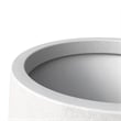 LeisureMod Orchid Fiberstone and MGO Clay Round Planter White 12