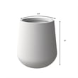 LeisureMod Orchid Fiberstone and MGO Clay Round Planter White 12