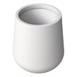 LeisureMod Orchid Fiberstone and MGO Clay Round Planter White 12