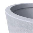 LeisureMod Pebble Tapered Round Fiberstone and MGO Clay Planter Gray 31