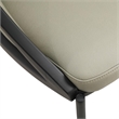 LeisureMod Urbane Faux Leather Dining Chair with Metal Legs Olive Green