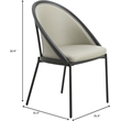 LeisureMod Urbane Faux Leather Dining Chair with Metal Legs Olive Green