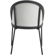LeisureMod Urbane Faux Leather Dining Chair with Metal Legs Light Gray