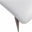 LeisureMod Aspen Dining Chair with Leather Seat and Iron Legs Black