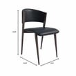 LeisureMod Aspen Dining Chair with Leather Seat and Iron Legs White