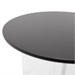 LeisureMod Valore Coffee Table with Round Tabletop and Cross Legs in Black 20