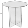 LeisureMod Valore Coffee Table with Round Tabletop and Cross Legs in White 20