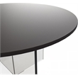 LeisureMod Valore Coffee Table with Round Tabletop and Cross Legs in Black 28