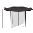 LeisureMod Valore Coffee Table with Round Tabletop and Cross Legs in Black 28