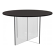 LeisureMod Valore Coffee Table with Round Tabletop and Cross Legs in Black 28