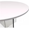 LeisureMod Valore Coffee Table with Round Tabletop and Cross Legs in White 28
