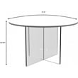 LeisureMod Valore Coffee Table with Round Tabletop and Cross Legs in White 28