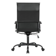 LeisureMod Harris High-Back Leather Office Chair in Black Iron in in Black