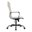 LeisureMod Harris High-Back Leather Office Chair in Black Iron in in Teal