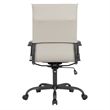 LeisureMod Harris High-Back Leather Office Chair in Black Iron in in Teal