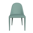LeisureMod Seville Dining Chair with Leather Seat and Iron Legs in Green