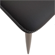 LeisureMod Mosaic Upholstered Fabric Dining Chair with Metal Legs in Charcoal