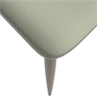 LeisureMod Mosaic Upholstered Fabric Dining Chair with Metal Legs in Light Grey