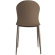 LeisureMod Mosaic Upholstered Fabric Dining Chair with Metal Legs in Plum Purple