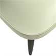 LeisureMod Paradiso Dining Chair with PU Leather Seat in Blue and White