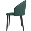 LeisureMod Paradiso Dining Chair with PU Leather Seat in Green