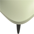 LeisureMod Paradiso Dining Chair with Boucle Fabric Seat in Green and Light Gray