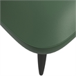 LeisureMod Paradiso Dining Chair with Fabric Seat in Taupe and Green