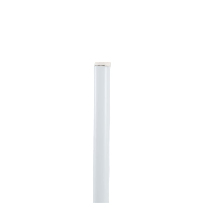 LeisureMod Kora Dining Arm Chair in Faux Leather with Steel Legs in White