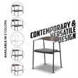 LeisureMod Kora Dining Arm Chair in Faux Leather with Steel Legs in Brown/Black