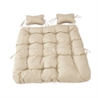 LeisureMod 2 Person Modern Upholstered Hanging Egg Swing Cushion in Beige