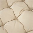 LeisureMod 2 Person Modern Upholstered Hanging Egg Swing Cushion in Beige