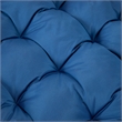 LeisureMod 2 Person Modern Upholstered Hanging Egg Swing Cushion in Blue