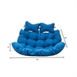 LeisureMod 2 Person Modern Upholstered Hanging Egg Swing Cushion in Blue