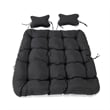 LeisureMod 2 Person Modern Upholstered Hanging Egg Swing Cushion in Charcoal