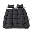 LeisureMod 2 Person Modern Upholstered Hanging Egg Swing Cushion in Charcoal