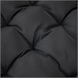 LeisureMod 2 Person Modern Upholstered Hanging Egg Swing Cushion in Charcoal